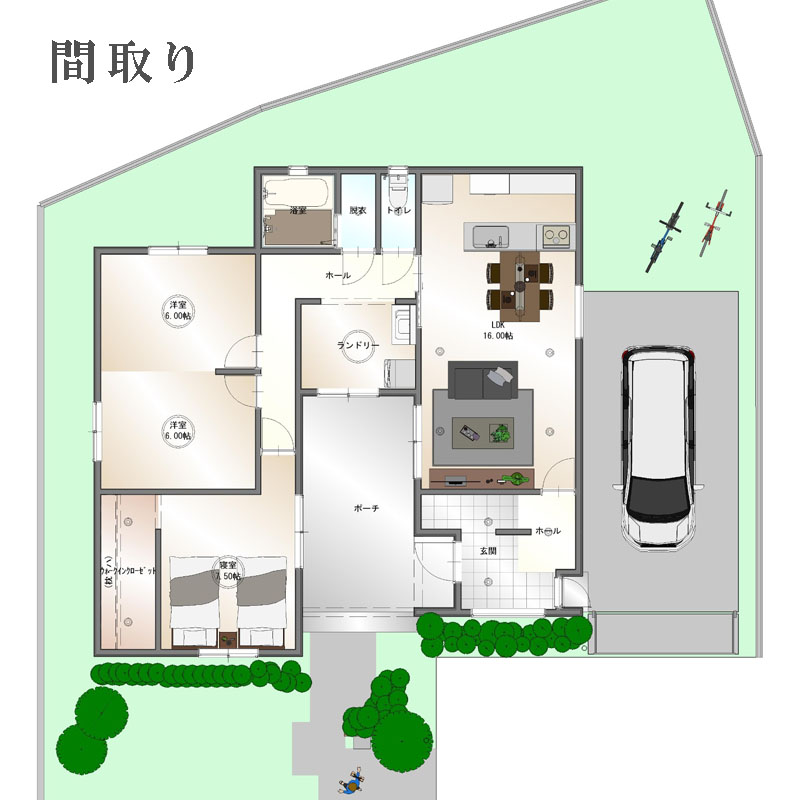 モデルハウス間取り